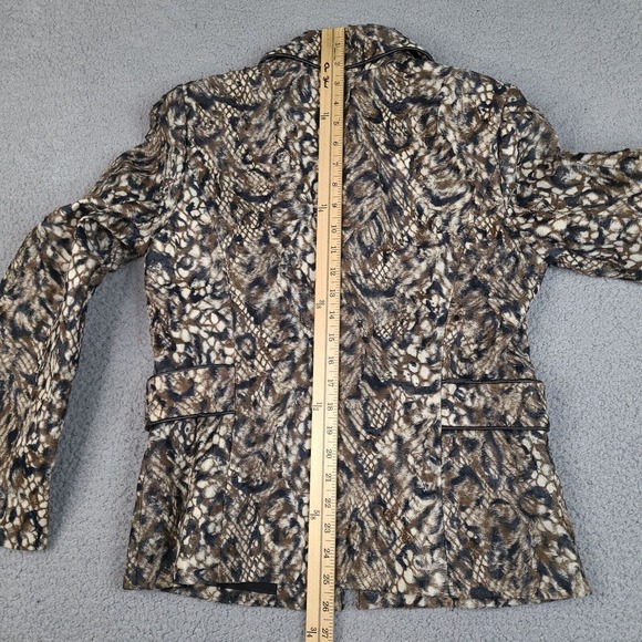 Chico’s Jacket‎ Womens Small 0 Brown Faux-Fur Queen Of Elegance Margaret Zip - Picture 15 of 16